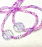 Pink & Purple Czech Bead Eye Glass Chain - Image 2