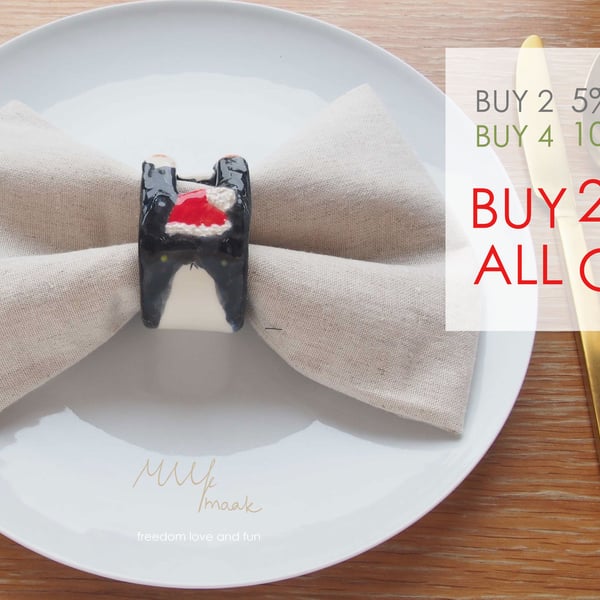 Multi-purpose Ceramic Napkin Ring - Tantarou