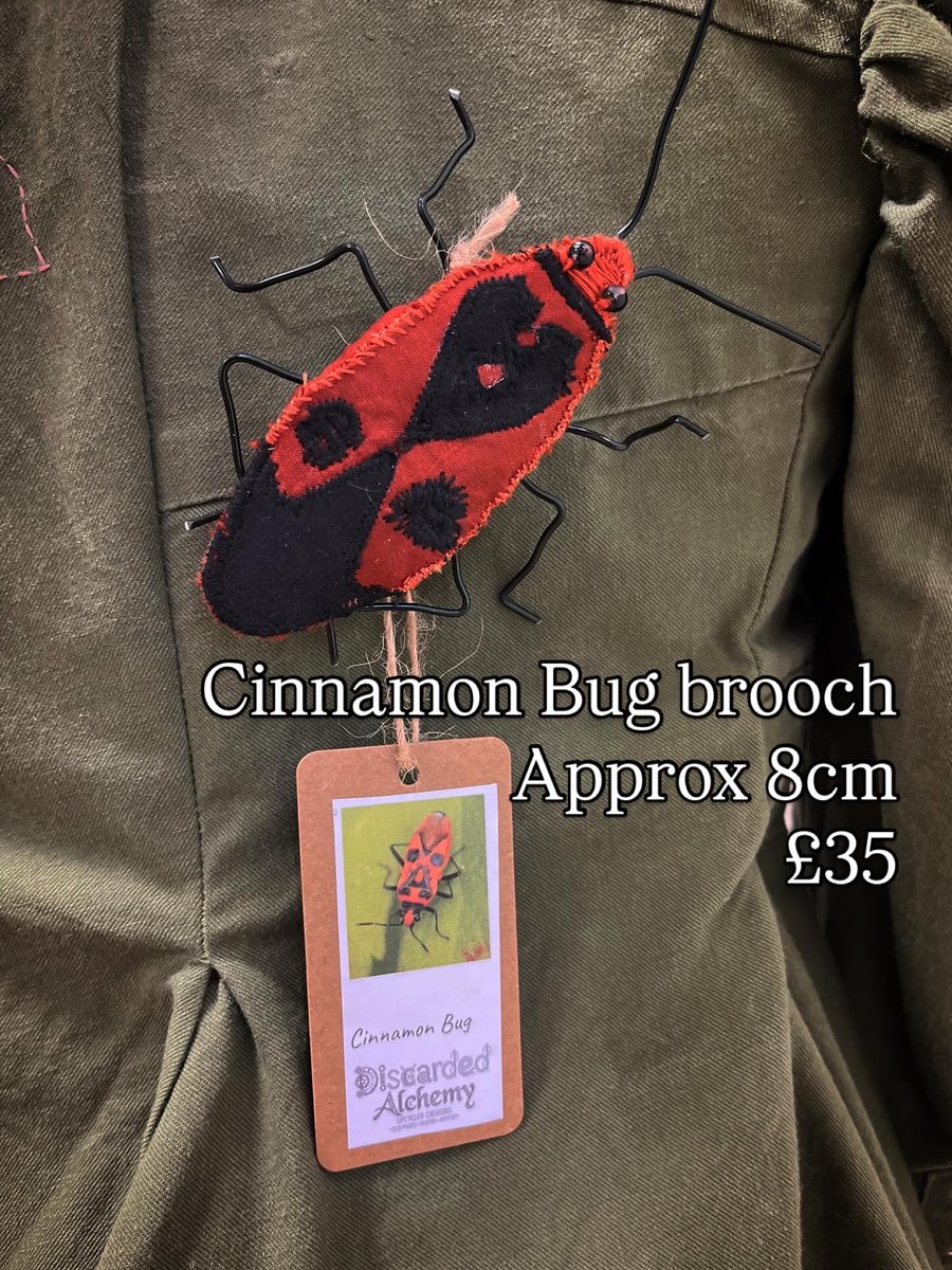 Cinnamon Bug brooch