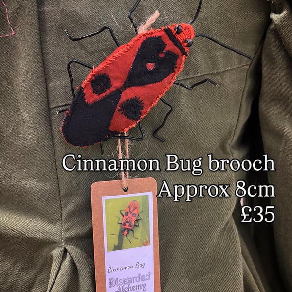Cinnamon Bug brooch