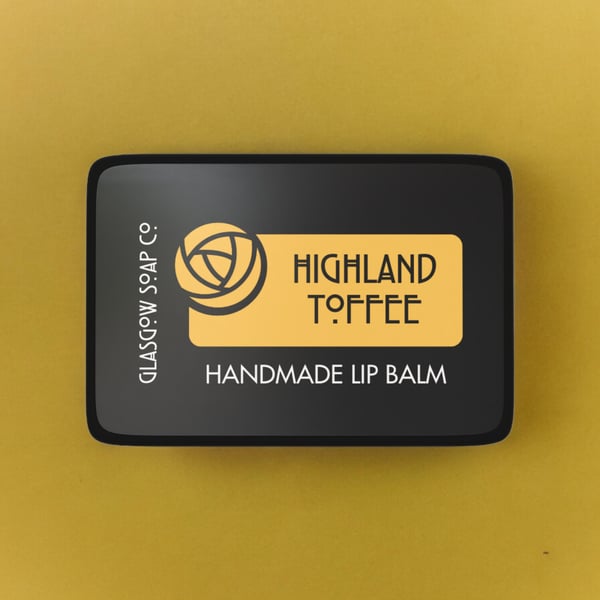 Highland Toffee Lip Balm, Small Scottish Gift, Handmade by Glasgow Soap Company