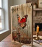 Butterfly Rustic Wood Wall Art Print, Photo Transfer