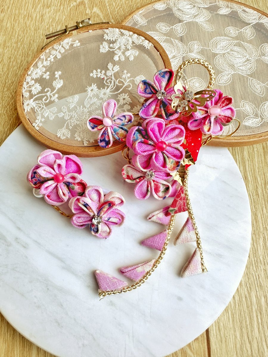 2in1Bridal hair accessories, bridal head pieces, Japanese style hair accessories