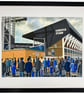 Ipswich Town F.C, Portman Road, Framed Football Art Print. 20" x 16" Frame Size