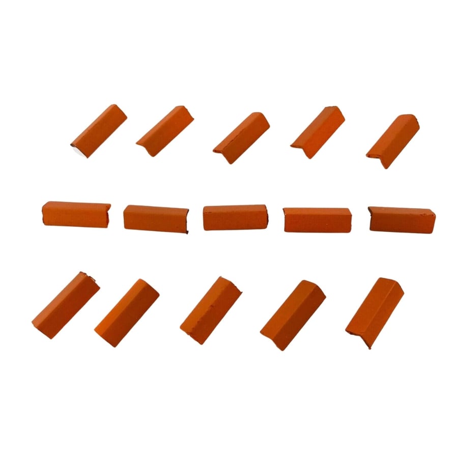 1:12th Scale Miniature Model Doll house Angled Ridge Roof Tiles Terracotta