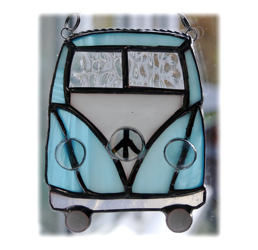 Campervan Suncatcher Stained Glass Turquoise 038