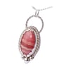 Necklace Silver Rhodochrosite Jewellery Gift Pink Oval Recycled Sterling 925 - Image 6