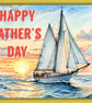 Sailing Boat Father's Day Card A5