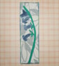 Bookmark with applique bluebells