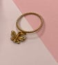 Gold flash plated sterling silver ring with bee charm - Image 3