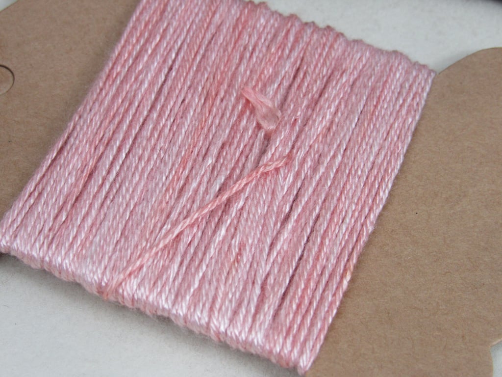 15m Naturally Dyed Madder Pink Fine Cotton Perle Embroidery Thread