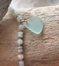 Seaglass and Amazonite delicate necklace  Ref R20 - Image 3