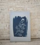 Floral art, Botanical art in Traditional Cyanotype, Wildflower gift, Wall art. - Image 9