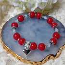 Red Coral & Selenite Bracelet