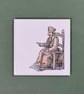 'Feels Familiar' (Set 3 - Sepia) ceramic coaster or decorative tile set. - Image 3