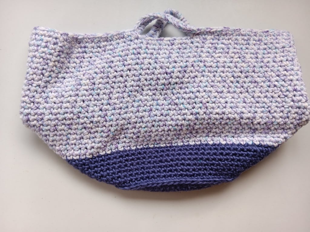 Crochet Basket Bag (The Purples) - holds so much!