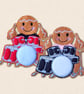 Drummer Gingerbread Decoration - Embroidered Music Character