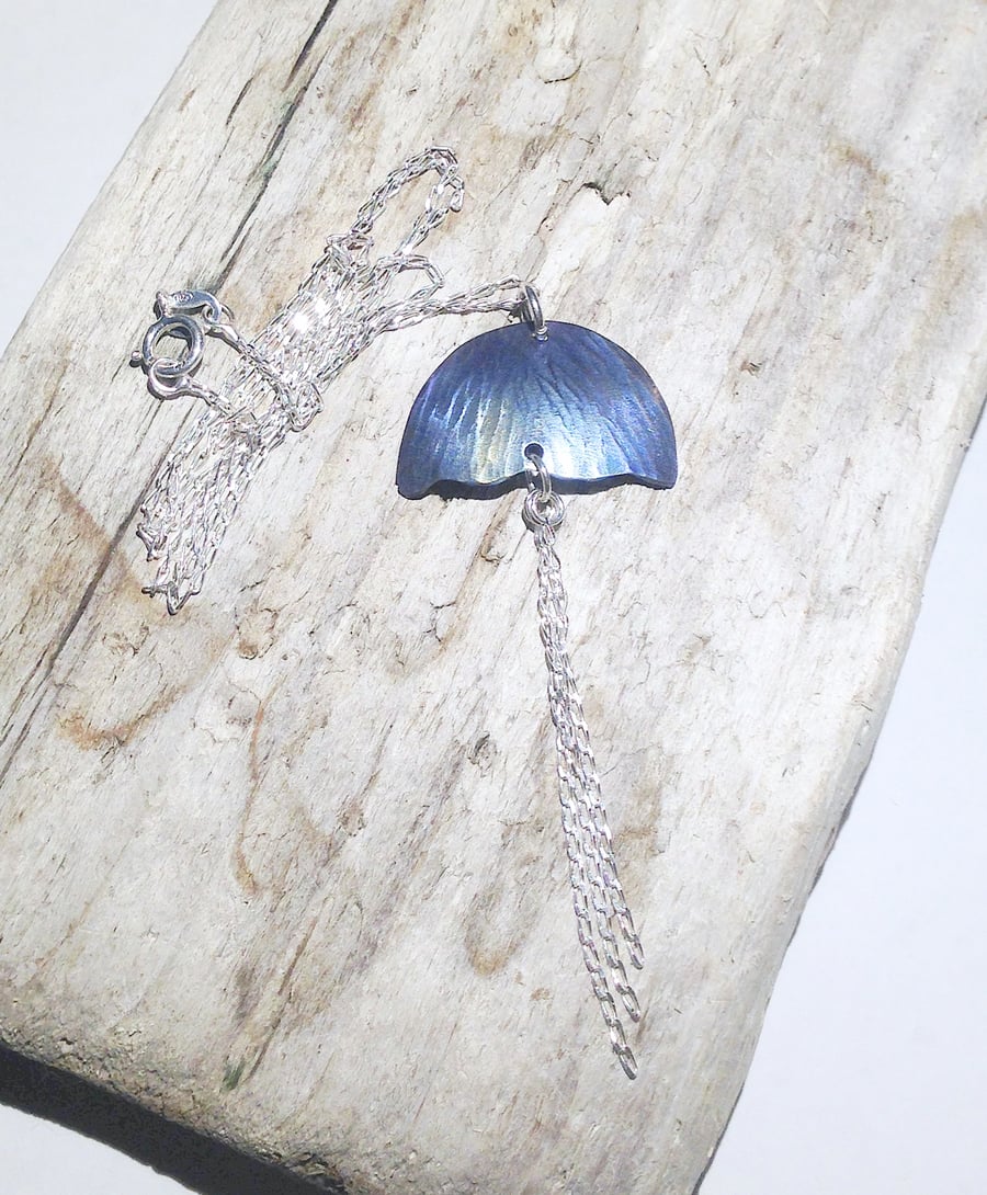  Handmade Coloured Titanium Jellyfish Pendant  - UK Free Post