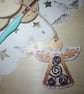 Gold and purple hanging angel Christmas decoration