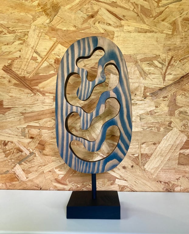 "Labyrinth" - abstract wooden sculpture 