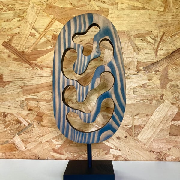 "Labyrinth" - abstract wooden sculpture 