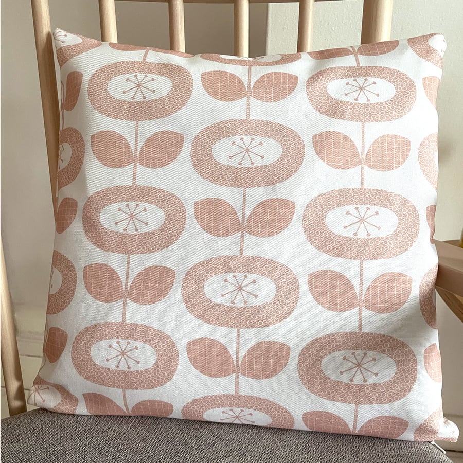 Pink Bloom Flower Cushion Cover 
