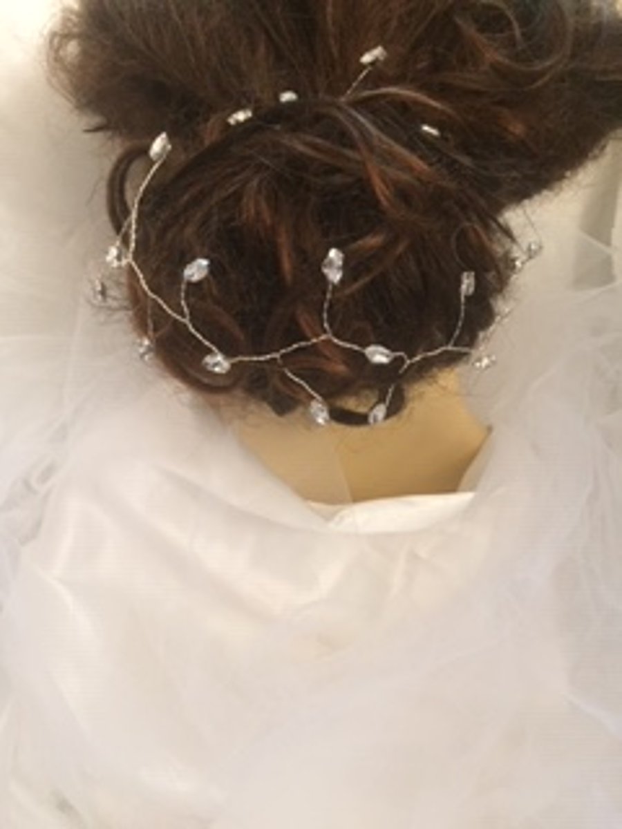 ELSIE - Diamante Bridal Hair Vine 12" - More lengths available!