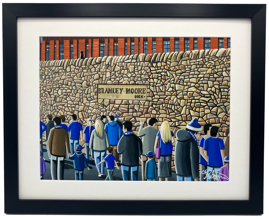 Everton, H Dickinson Football Stadium Art Print 14" x 11" Frame 