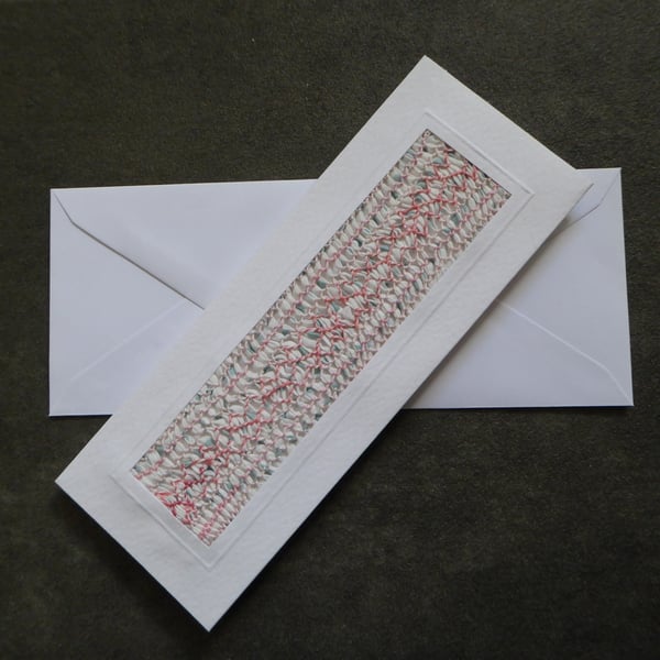 Individually Hand Crafted Textile Blank Card