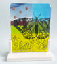 Summertime Fused Glass Panel with stand - Image 1
