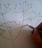 An original linoprint of cow parsley in a summers scene 'Summer Afternoon' - Image 9