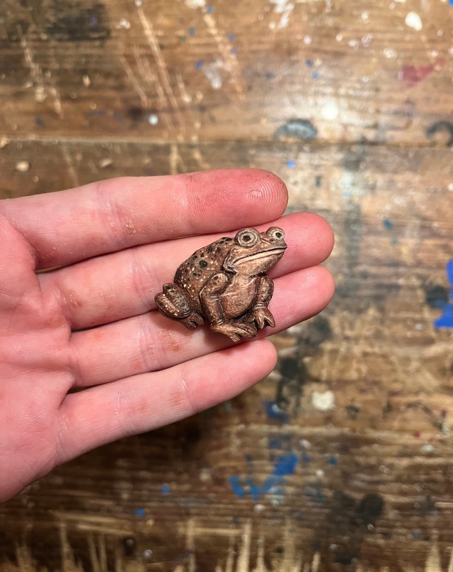 Hand Carved Toad Pendant