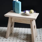Handmade Wooden Stool – Solid Pine, Rustic Charm, Made in Merseyside