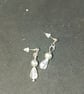 Handmade silver plated hook earrings