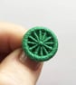 Dorset Buttons or Embellishments, Six x 2cm, Handmade from Green Cotton thread  - Image 5