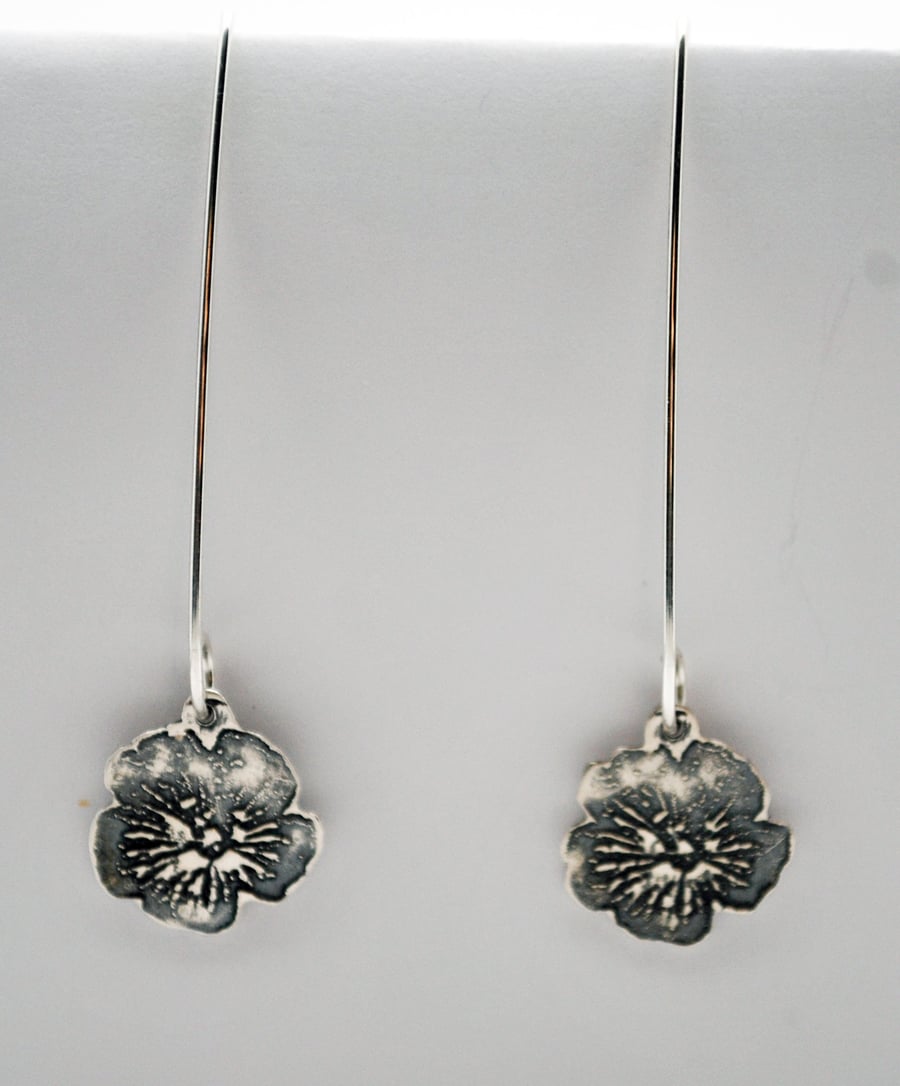 sterling silver flower earrings