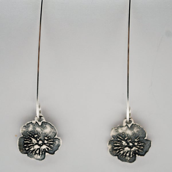 sterling silver flower earrings