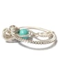 Turquoise beaded wire wrapped circular pendant - Image 5