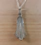 Upcycled Silver Plated Feather Spoon Handle Necklace (SPN102507)