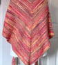 Crocheted Tasseled Cotton Triangle Shawl - Image 4