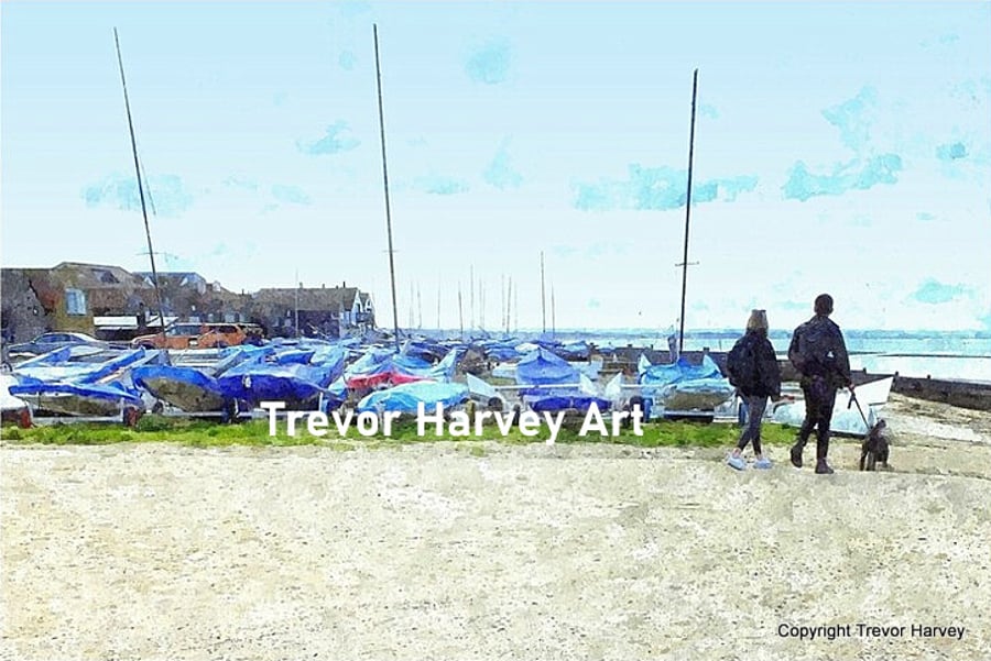 Fine Art Print A4 size  'Whitstable Beach'
