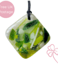 Green Square Glass Pendant Necklace  - Image 1