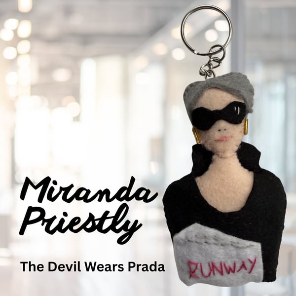 Handmade Miranda Priestly Felt Keyring – Devil Wears Prada Fan Gift