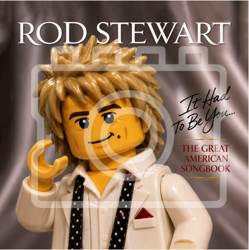 ROD STEWART - LEGO-inspired Album cover - American Songbook - Mounted