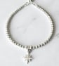 Sterling Silver CZ North Star Bracelet with Adjustable Slider Clasp - Image 2