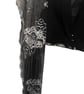 Upcycled Black Silver Sequin Blazer Cape Gothic Boho Alternative Statement Wear - Image 3