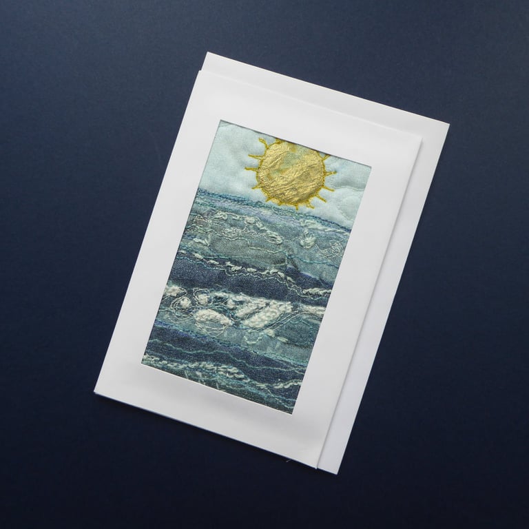 Individually Hand Crafted Textile Blank Card