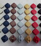 Vintage Casein square shank button 38L, 23.4mm 7 8" in 7 Colours x 5 Buttons - Image 2