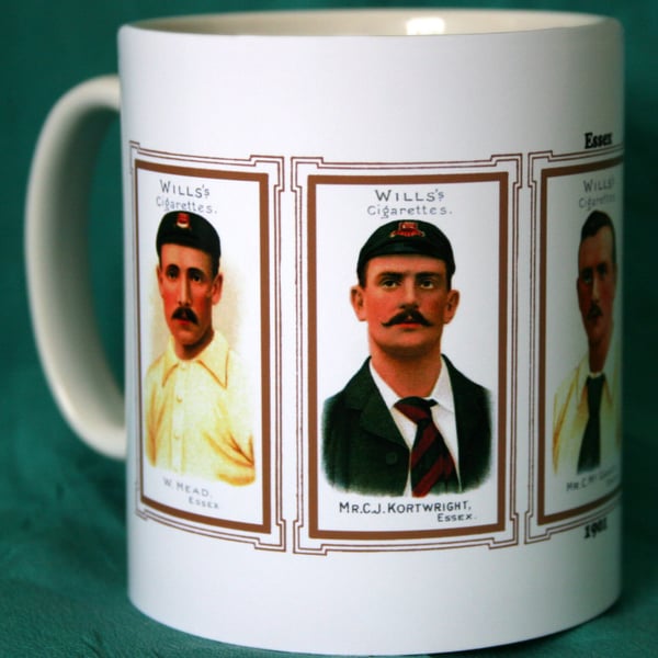 Cricket mug Essex 1901 county players vintage design mug