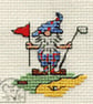 Mouseloft Stitchlets 'Just Gnomes! - Golfing A-round' Cross Stitch Kit